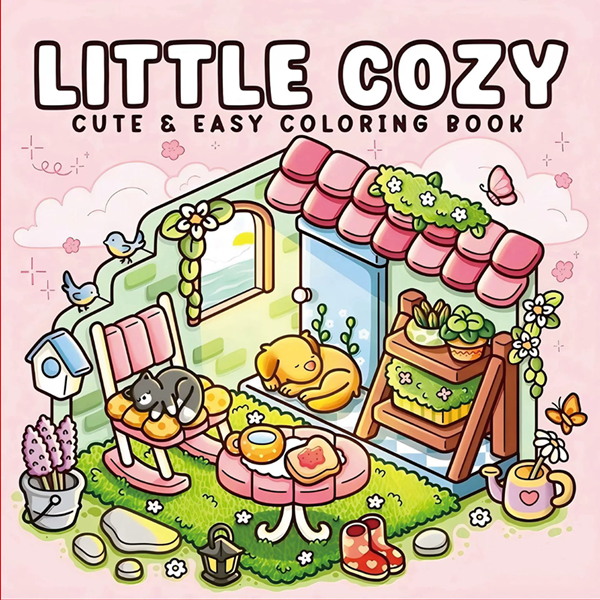 1PC Cute Cartoon Coloring Book Educational Stress Relief Paperback Painting Gift Montessori Drawing Toy for Adults And Teens