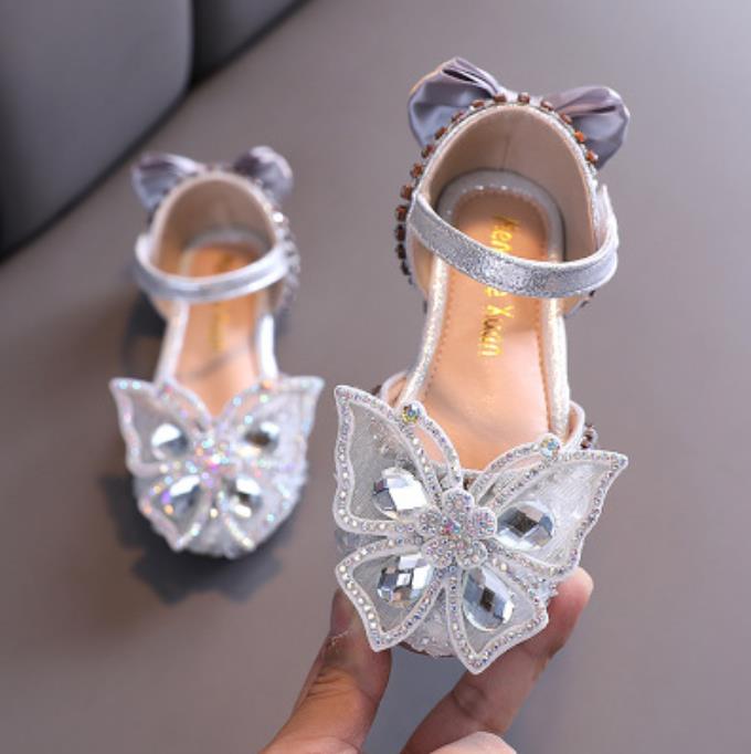 Kids shoes fashion shoes Bow tie girl leather shoes Princess shoes for children Children's shoes Student casual Christmas shoes