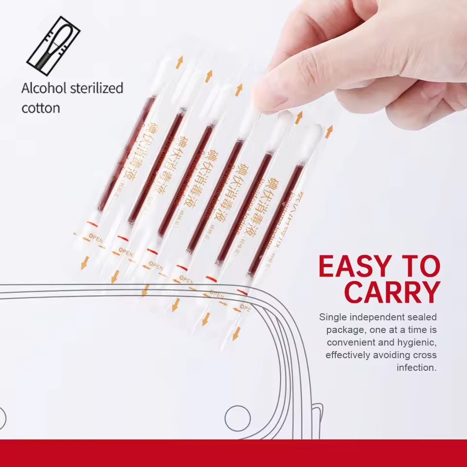 50PC/box Sumifun Iodine Swab Disinfected First Aid Kitdisposable Medical Alcohol Cotton Stick Emergency Care Sanitary Supplies