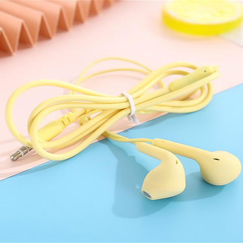 Macaron Color Wired Mobile Phone Headset In-ear Universal Music Headset
