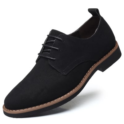 Men fashion business brogue suede dress shoes