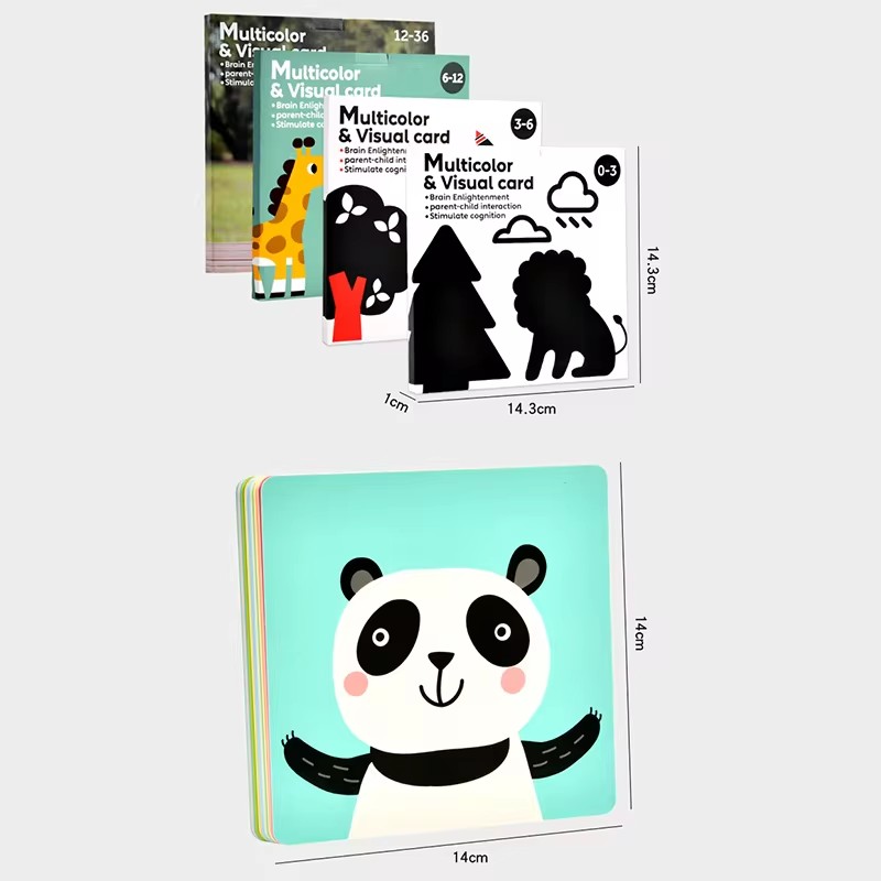 Baby Visual Stimulation Cards Montessori High Contrast Flash Card Infant Gift For Children Cognition Toy