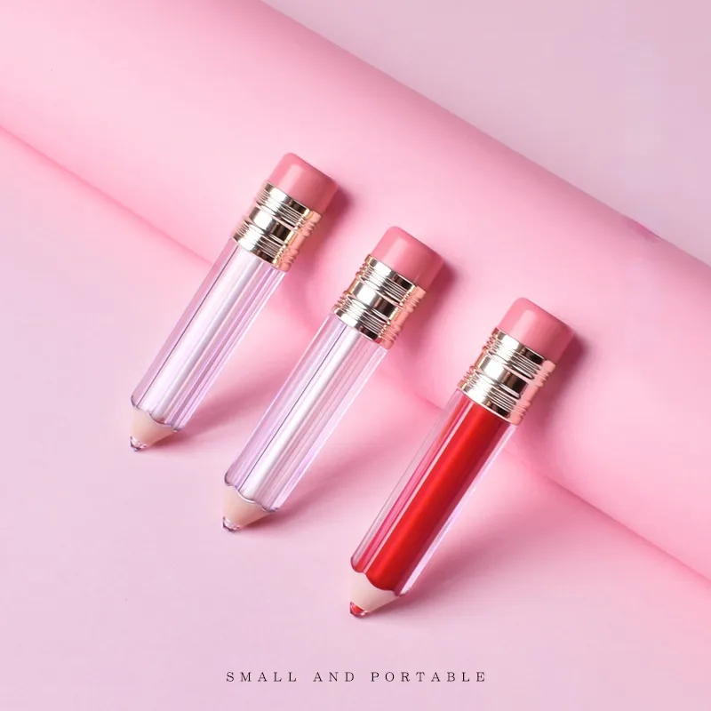 5ml Lip Glaze Lipstick Empty Tube Mini Pencil DIY Injection Molded Transparent Lip Gloss Tube Cosmetic Tubing