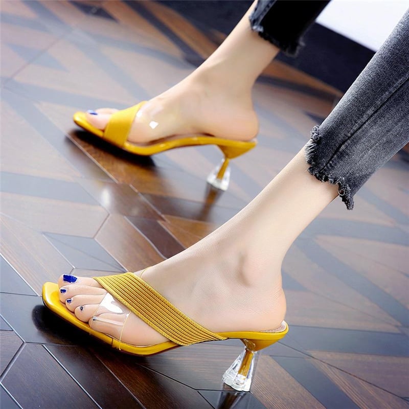 Ladies sandals and slippers new cross fashion personality all-match temperament high heels tide