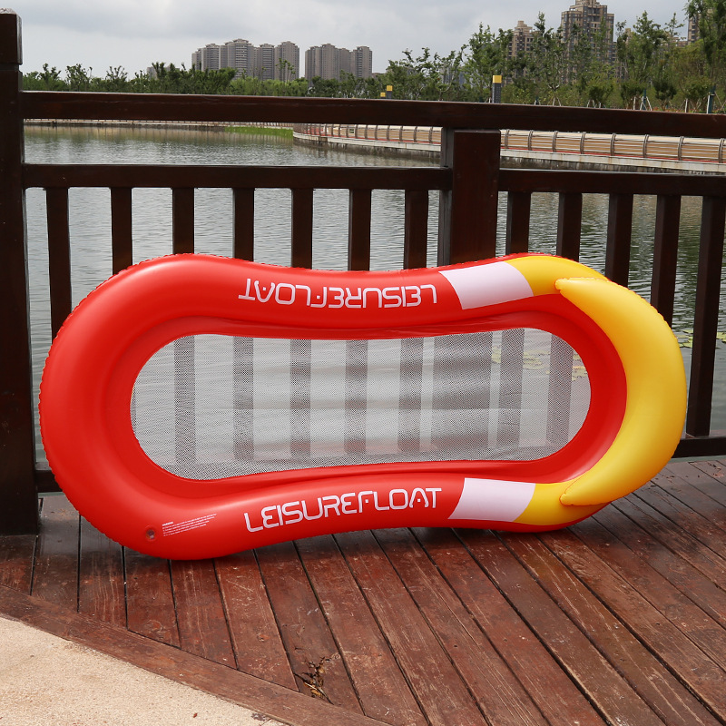 Summer Inflatable Floating Row PVC Water Hammock Swimming Pool Air Mattress Bed Beach Pool Float Lounger Chair Water Sports