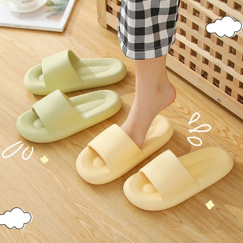 New Cloud Soft EVA Slippers Couple Home Outdoor Slipper Summer Beach Unisex Bedroom Shoes Ladies Flip Flops Thick Bottom Sandals