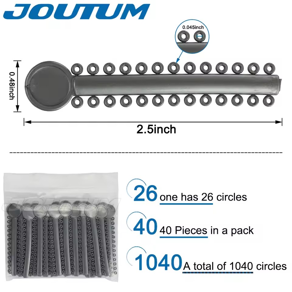 40pcs 40Ties/set Dental Orthodontic Elastic Ligature Ties Bands For Dentist Braces Treatment Material