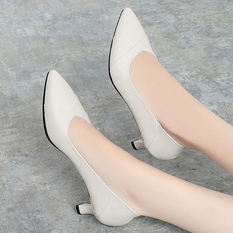 Women Cute Sweet Elegant Black Patent Leather Spring & Summer Slip on Square Heel Shoes
