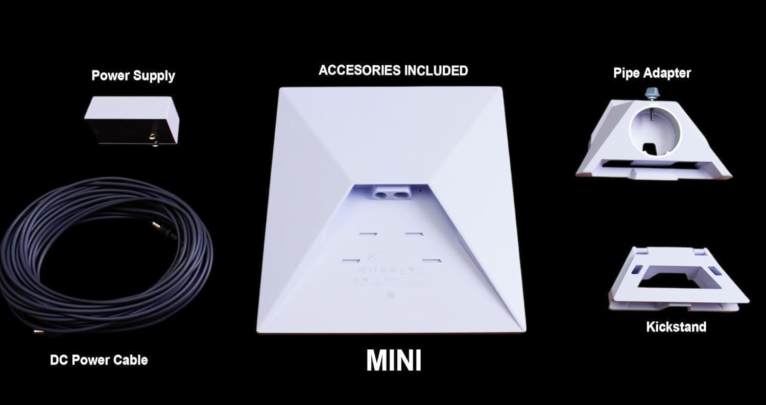 SpaceX Starlink Mini Kit – 4th Gen Portable Satellite Internet Antenna with Integrated Wi-Fi Router, DC Power Input, and Free Roam Region Unlock – Ide