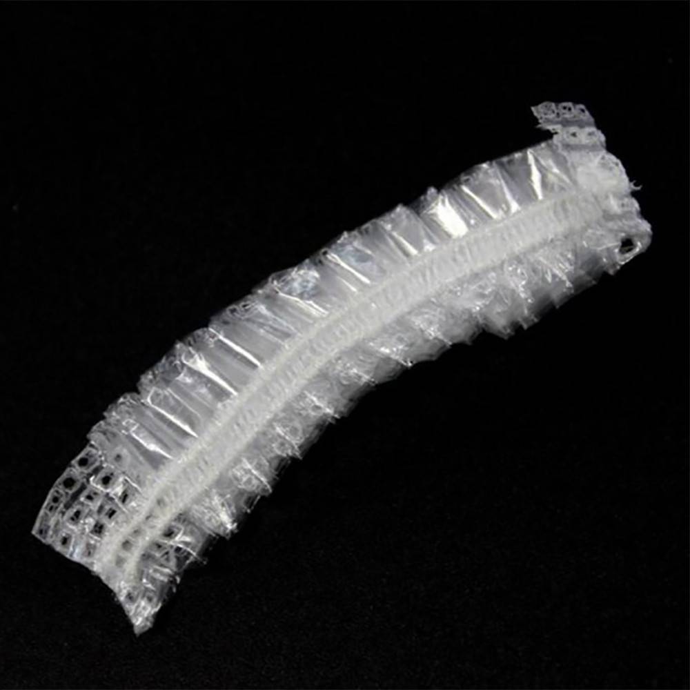 100pcs Disposable Plastic Waterproof Ear Protector Cover Caps Salon Hairdressing Dye Shield Protection Shower Cap Tool AU30