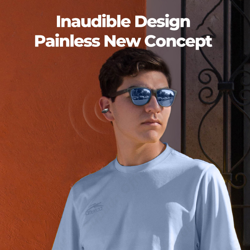NEW Bone Conduction Earphone Bluetooth 5.2 Ear Clip on Ear Earring Wireless Headphones Sports Headsets Ear Hook with Mic