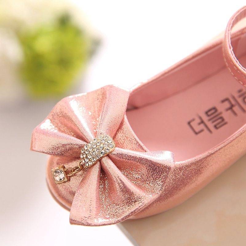 School Shoes For Girls Children Girl Fashion Princess Soild PU Bowknot Dance Toddler Quality Shoes Party Shoes Dropshipping