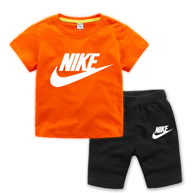 D-baby 2Pcs 0-12y Boys Clothes Set Cartoon T-shirt and Shorts Cotton Kids Summer Wear Kids Suits