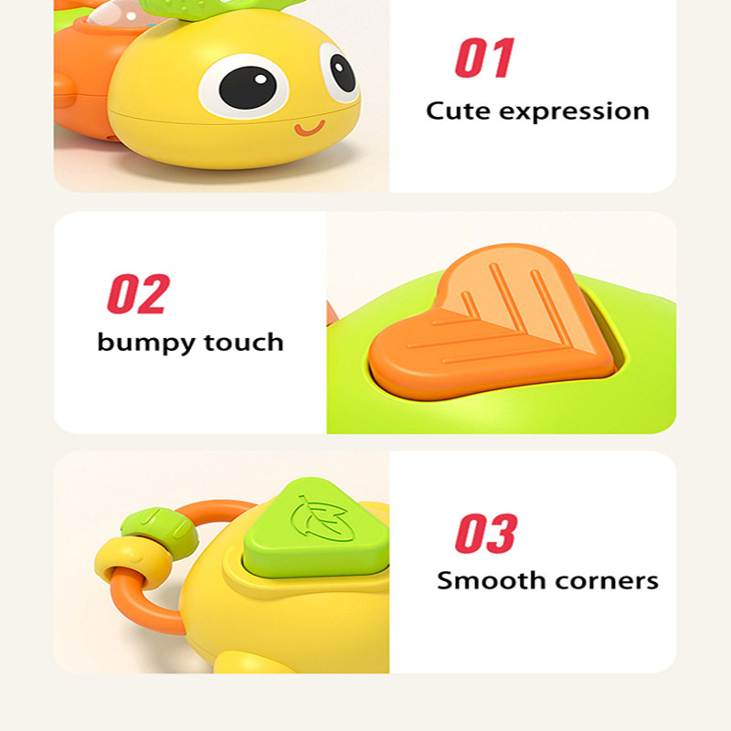 Baby Ringing Toy Cartoon Caterpillar Baby Gripping Finger Collaborative Training Soothing Puzzle Toy Parent Child Interaction