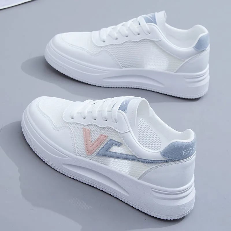 Mesh Small White Shoes Summer New Versatile Hollow Out Breathable Single Mesh Sports Board Shoes Mesh Shoes