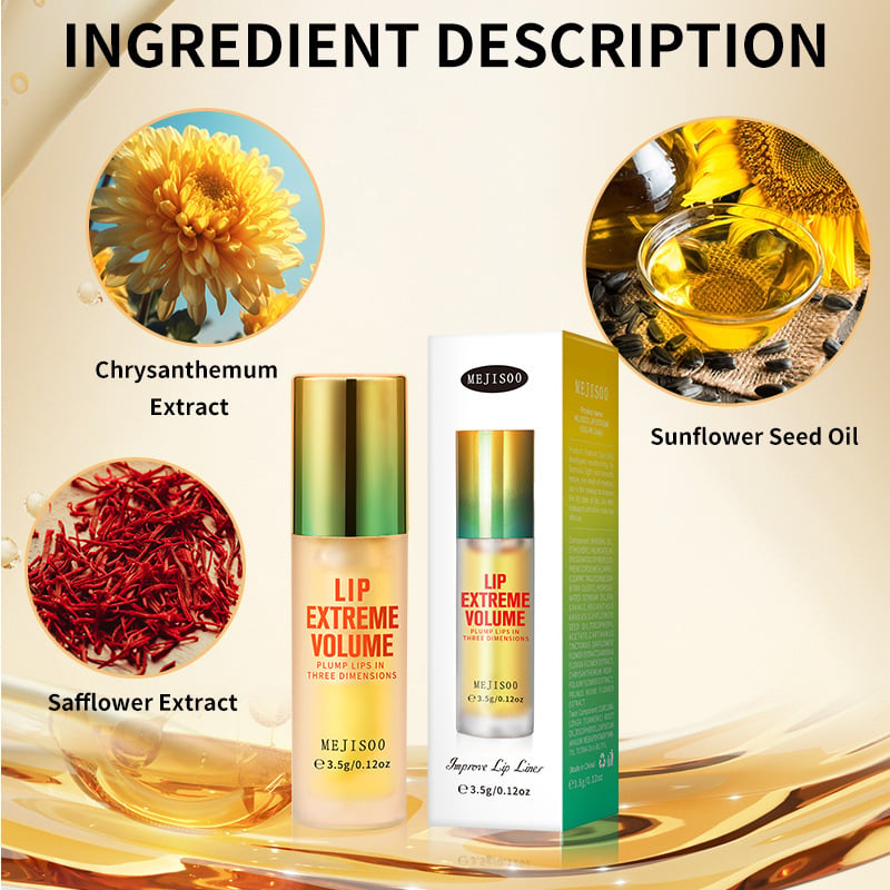 Instant Volumising Lip Plumper Oil Lip Enhancer Lip Gloss Plumping Serum Moisturizing Anti-Wrinkle Lipstick Sexy Lip Care Makeup