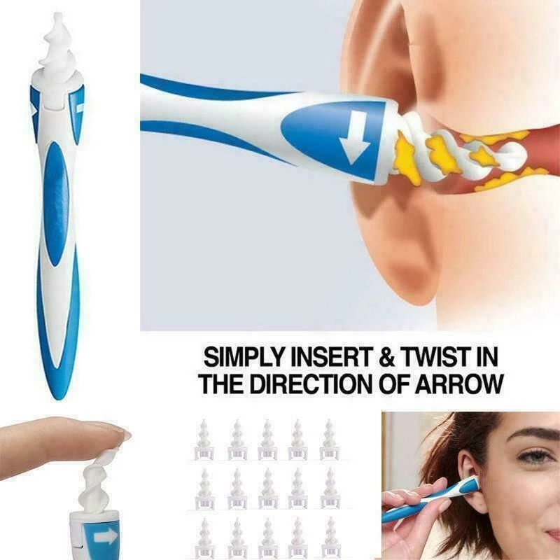 Ear cleaner wax remover remover spiral swab picking tool set