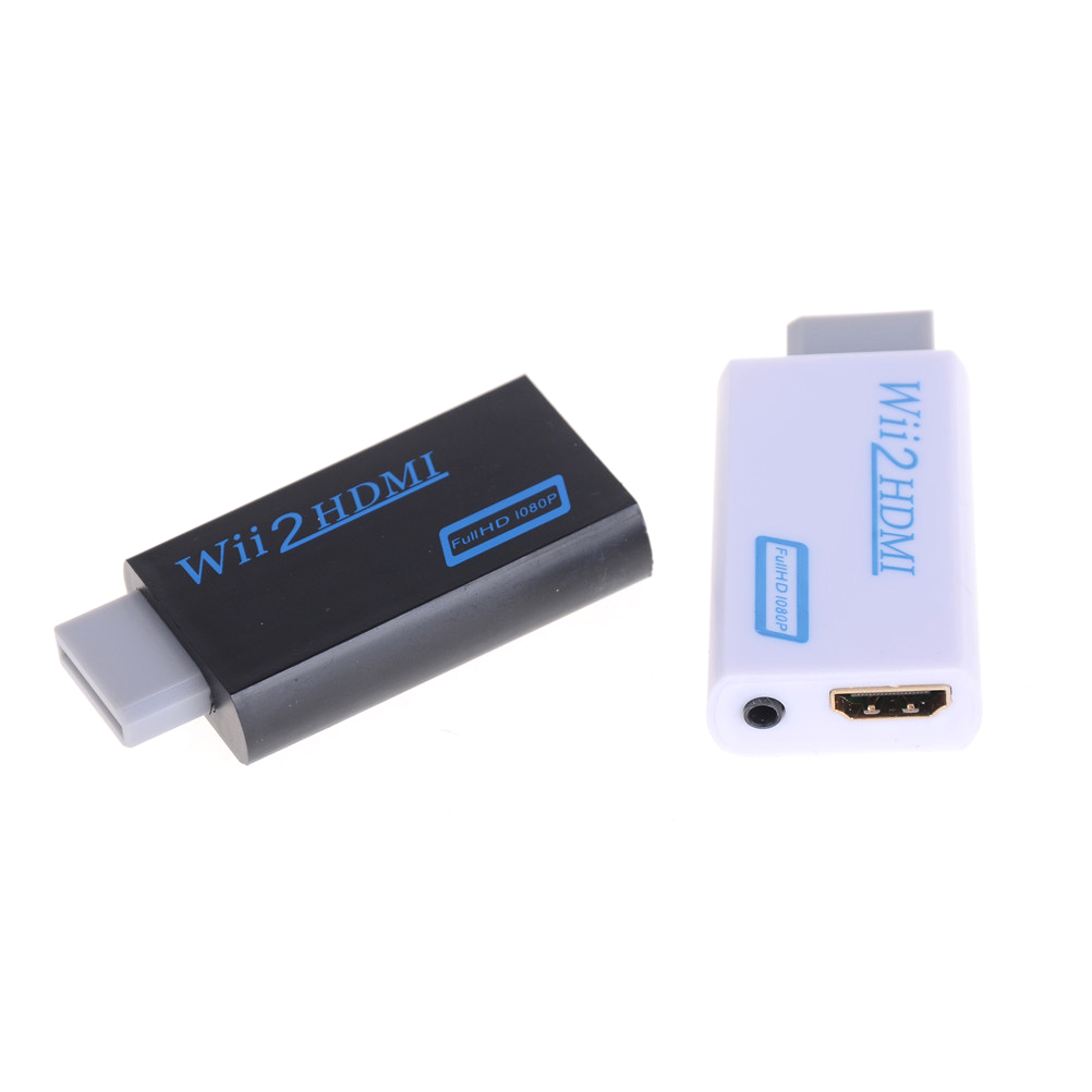 1PC For Wii To HDMI-compatible Adapter Converter Support FullHD 720P 1080P 3.5mm Audio For Wii2HDMI Adapter For HDTV Black White