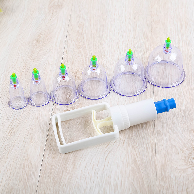 6 PCS Vacuum Cupping Set Chinese Medical Cupping Cups Cans Suction Cup Therapy Back Body Detox Massage Anti Cellulite Massager