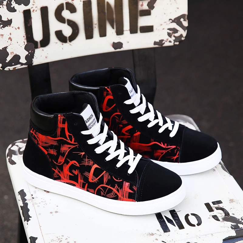 New Fashion Men Shoes New Men Casual Shoes High Top Sneakers Men Vulcanized Shoes Platform Sneakers Quality Mens