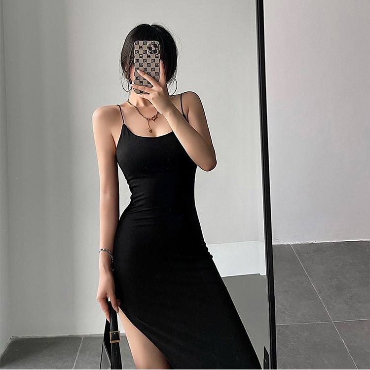 Free delivery of high-quality new summer women's satin dress with satin collar