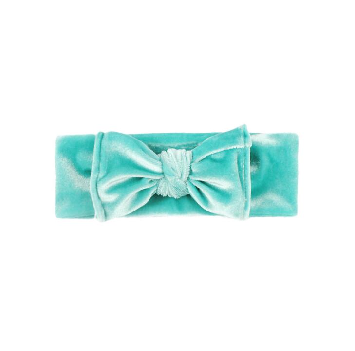 New style children's hair band golden velvet bow scarf baby hair accessories