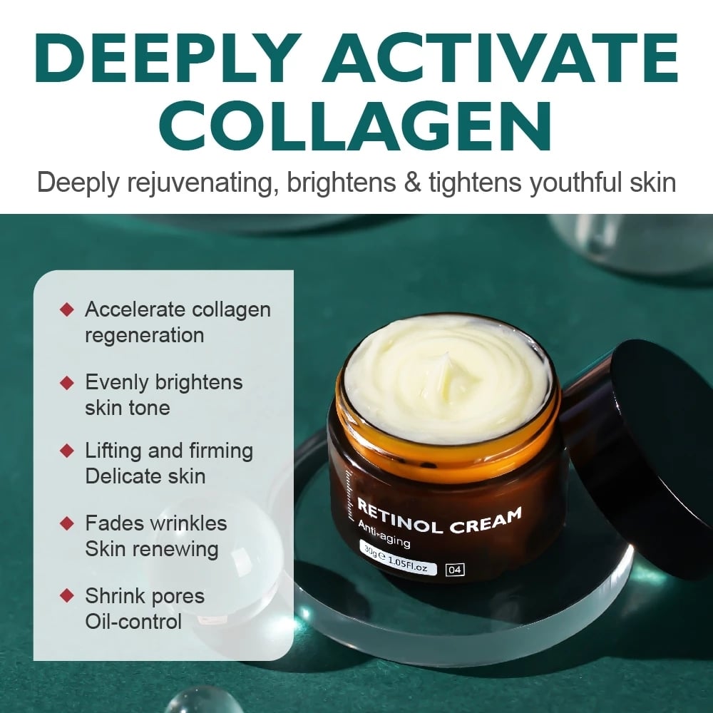 Retinol Face Cream Anti-Aging Remove Wrinkle Firming Lifting Whitening Brightening Moisturizing Facial Skin Care