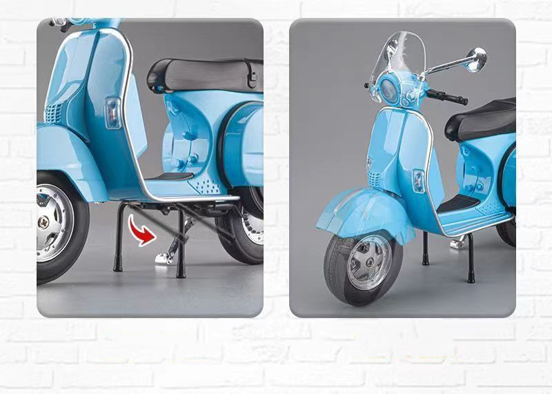 1/10 Roman Holiday/Vespa125 Sheep Alloy Car Model Simulation Motorcycle Children's Toy Car Decoration
