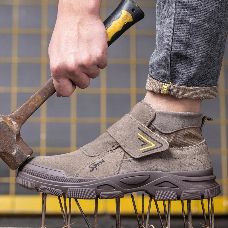 Construction Work Boots Anti-smash Anti-puncture Safety Shoes Men Steel Toe Boots Scald Proof Welding Boots Indestructible Shoes