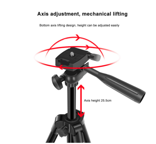 Vlog Tripod LED Fill Light With Microphone Remote Control For Video Camera Phone Interview Live Recording YouTube