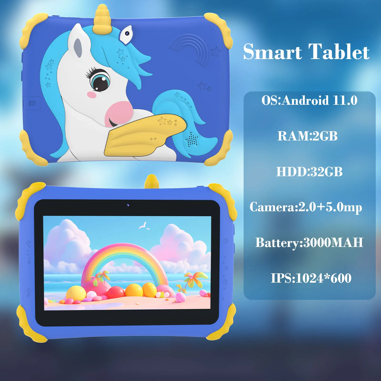 7 Inch 2GB 32GB Animal Design Para Children Educational for Child Toddler Learning Tab Tablette Pour Enfant Kids Tablet