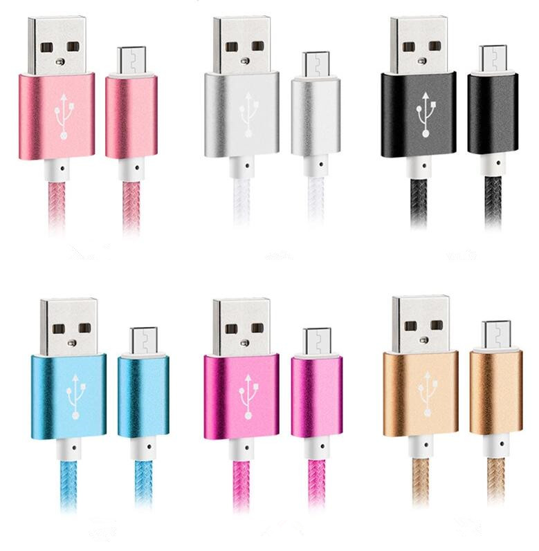 Micro USB Cable Nylon Braided Fast Charging Mobile Phone USB Charger Cable for Samsung/xiaomi/LG/Huawei/Meizu