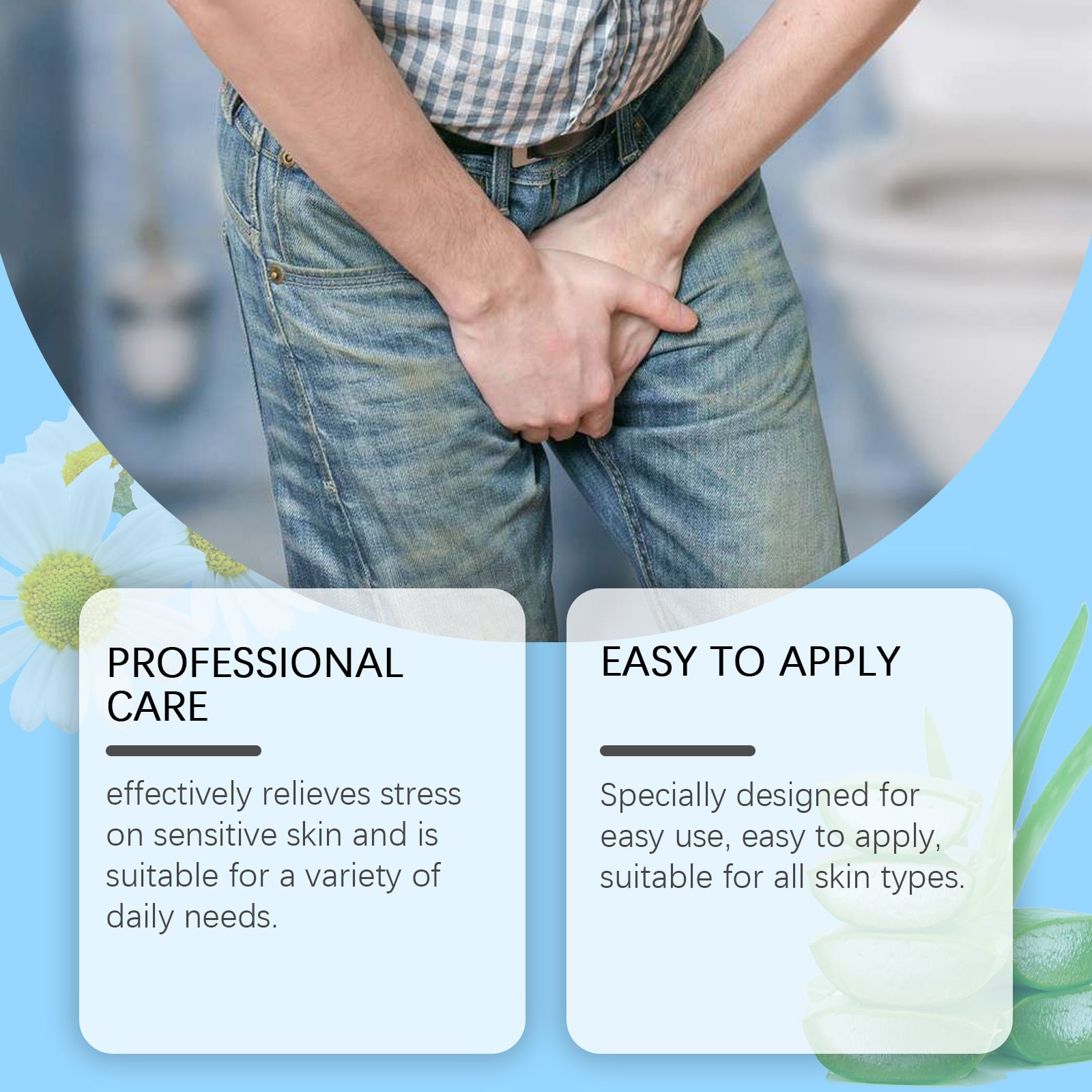 Men's Repair Gel - Herbal Infused Formula, Gentle Soothing & Nourishing, Daily Skin Repair & Long-Lasting Moisturizing Care