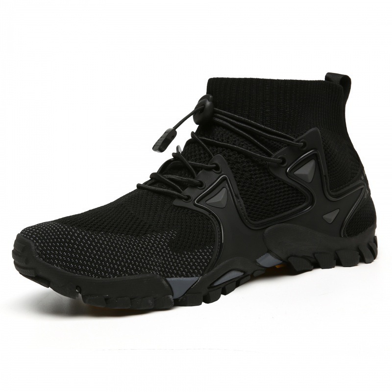 New socks shoes men's shoes large mesh fly woven solid color sports shoes outdoor climbing couples running shoes