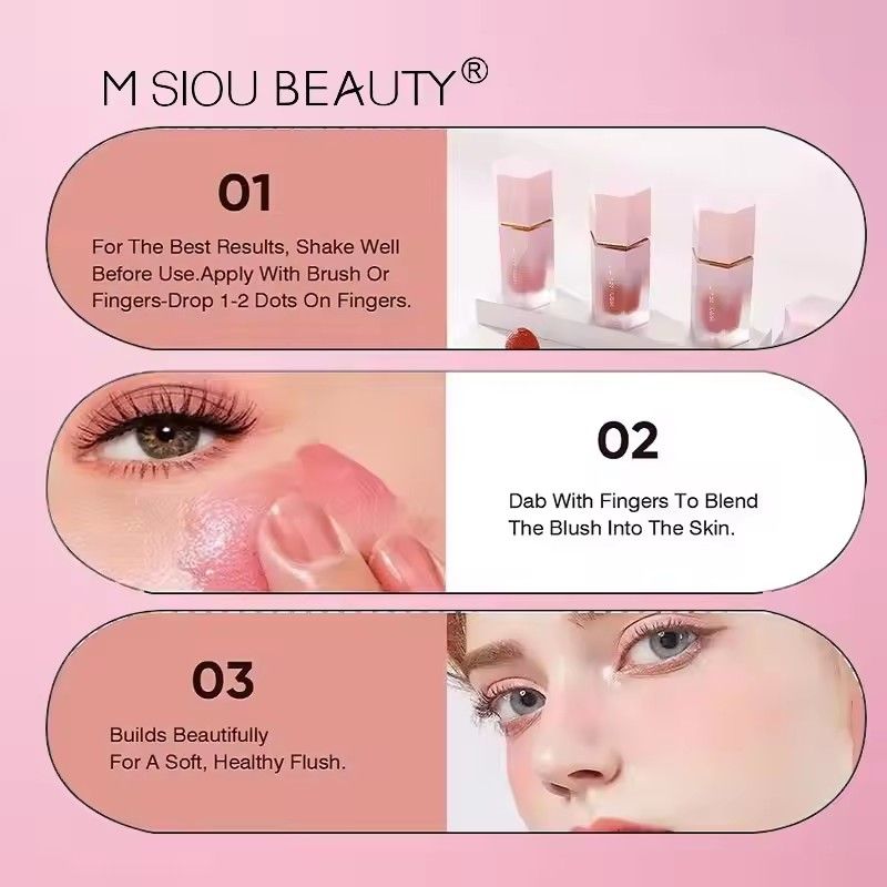Matte Liquid Blush Stick Lasting Easy Color Blush Cream for Lips and Cheeks Concealer Waterproof Lip Gloss Makeup. B2-885
