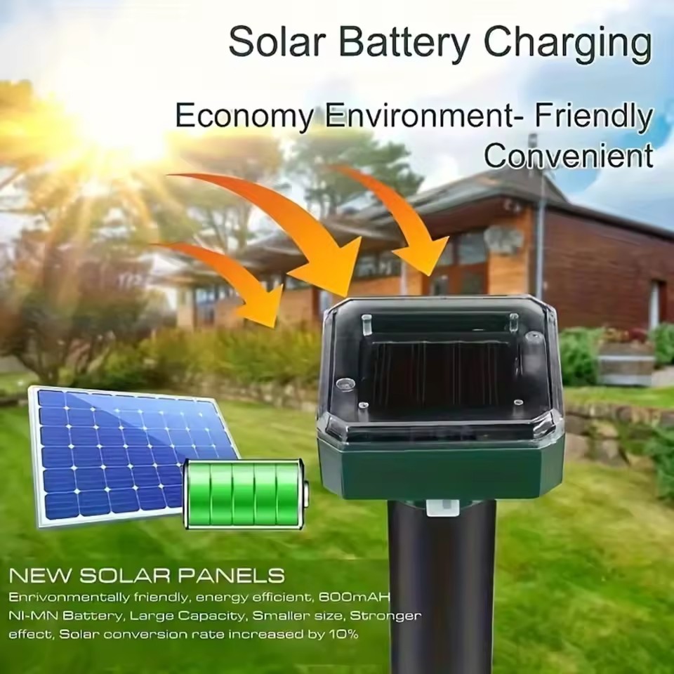 Solar Power Mole Repeller Snake Deterrents Outdoor Groundhog Repellents