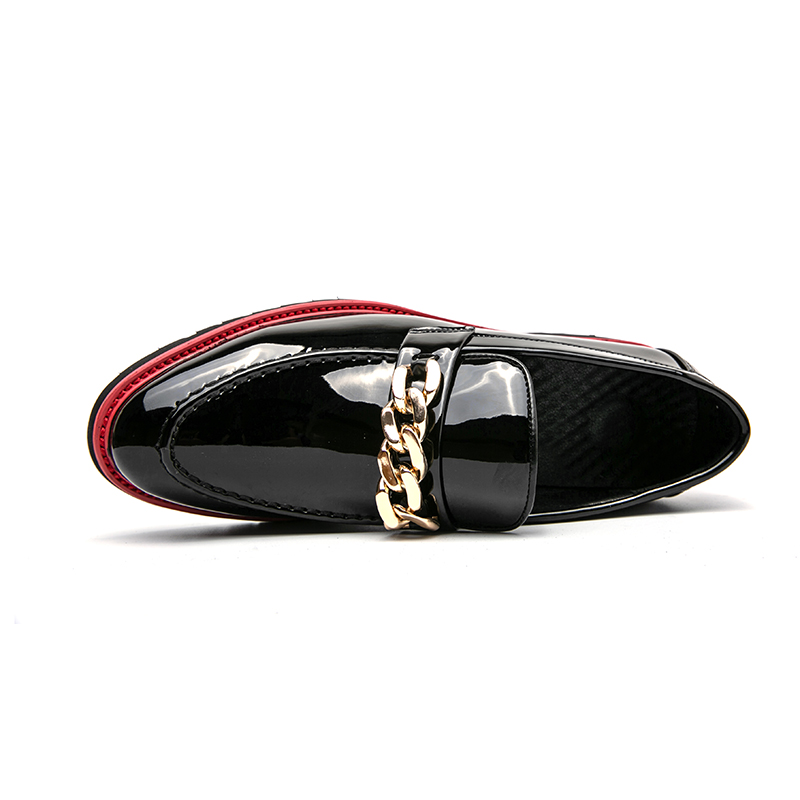 High-end Black Leather Shoes Italian Luxury Brand Loafers Men's Slip-on Leather Casual Shoes Business Thick-soled Comfortable