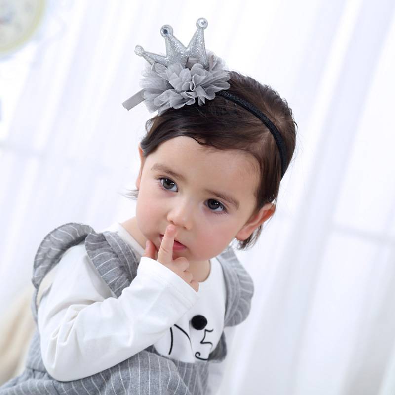 Children's crown headdress Princess Girl's birthday band super cute baby hair band