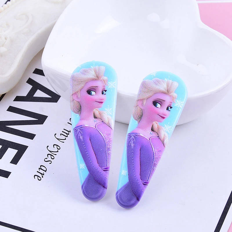 5pcs Disney Hairpin Frozen Elsa Princess Children's Print Hairpin Mickey bb Hairpin Princess Kawaii Hair Accessories Birthday