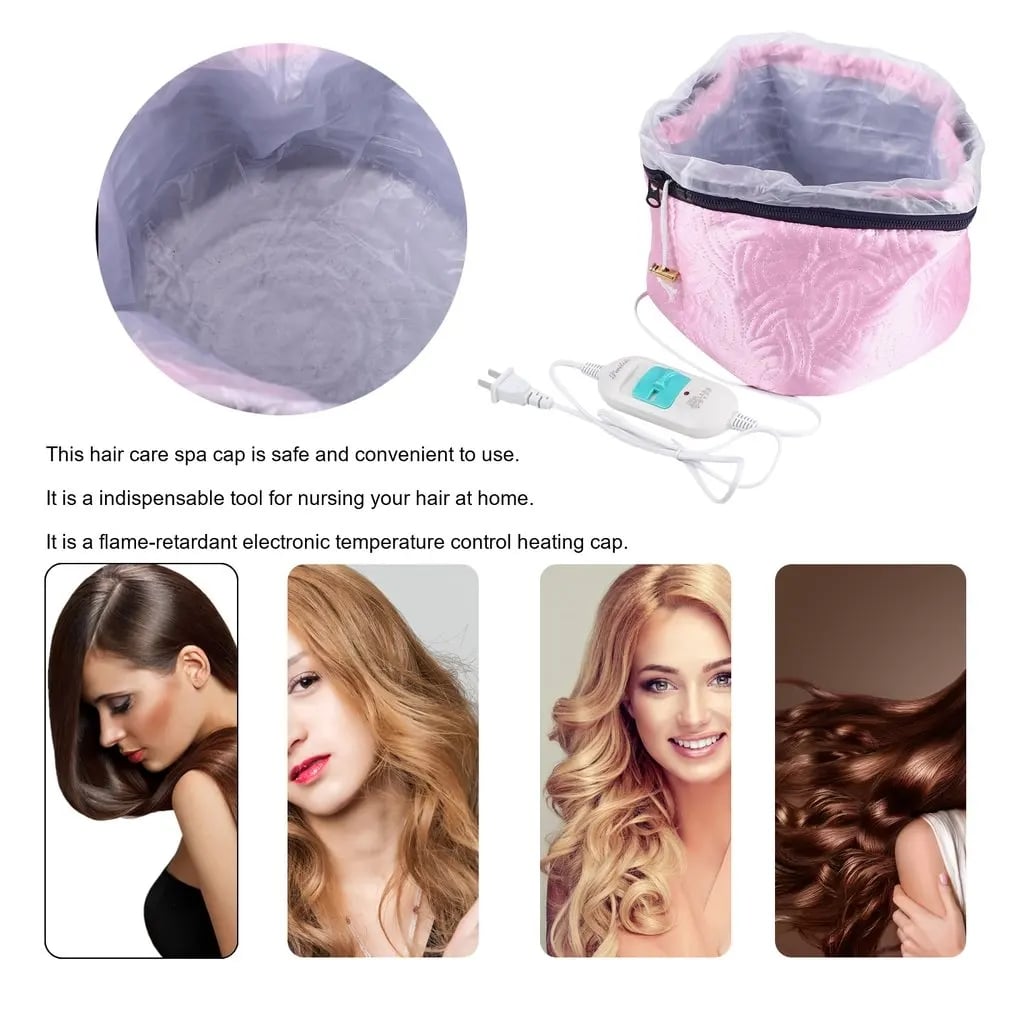 Thermal Treatment Hair Cap 220V 110V Heating Hair Steamer Care Accessories Bonnets for Women Hair Dryer Home Spa Salon Styling