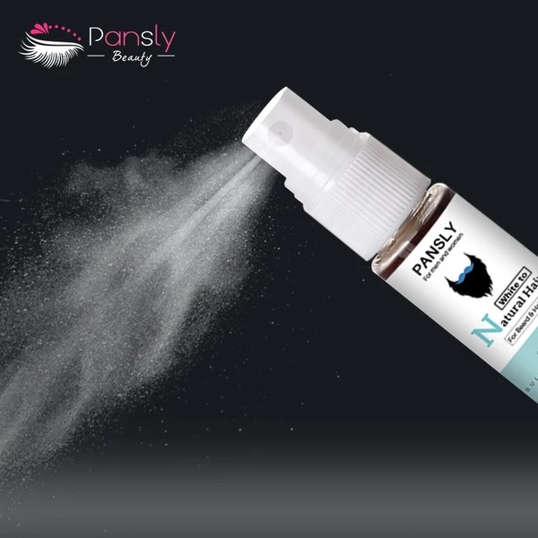 PANSLY Beard & Hair Restore To Natural Hair Color Spray for Unisex Herbal Cure White Gray Hair Treatment Tonic 20ml