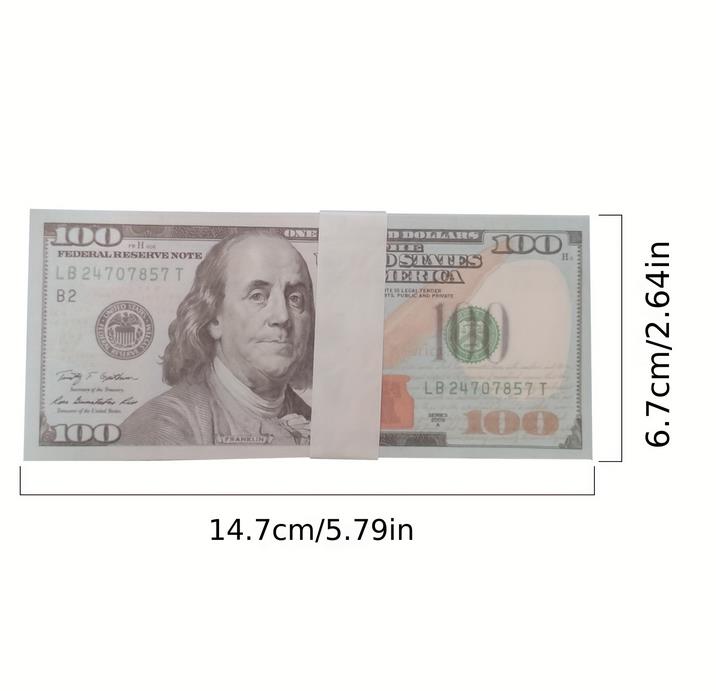 USD props wedding paper money, Christmas party props, bundle of 100 pieces