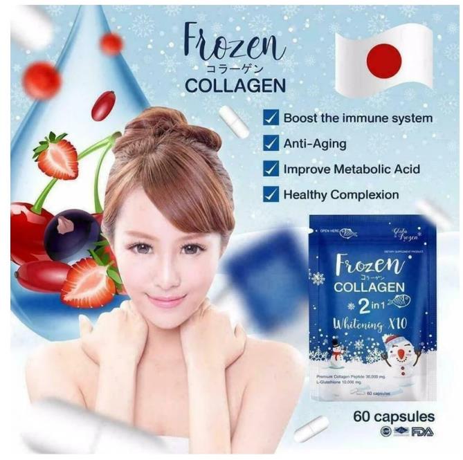 2 in1Frozen Collagen Whitening Younger Brightening Reduce Acne Freckles Skin Bright Whitening Antioxidant Frozen Collage