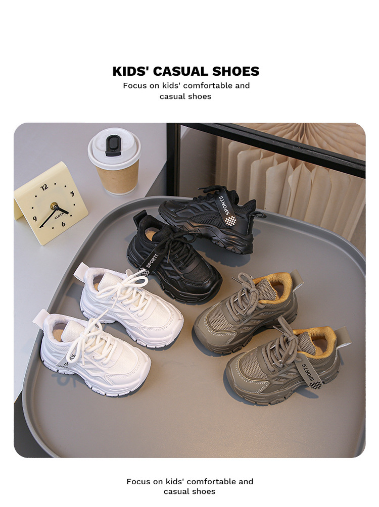 New Style Kids Mesh Shoes Boys Breathable Sports Shoes Girls Fashion Casual Shoes Non-Slip Sneakers Children Light Running Shoes