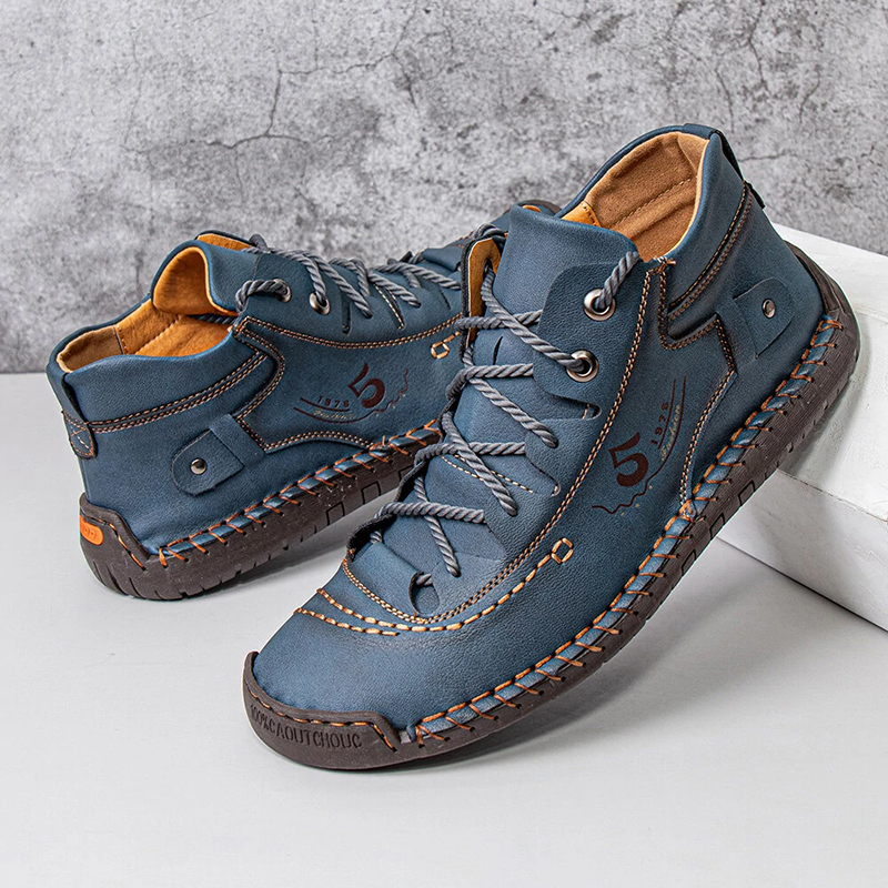Handmade Leather Men Shoes Casual Split Leather Shoes Men Loafers Comfort Walking Shoes Men Flats Moccasins Shoes