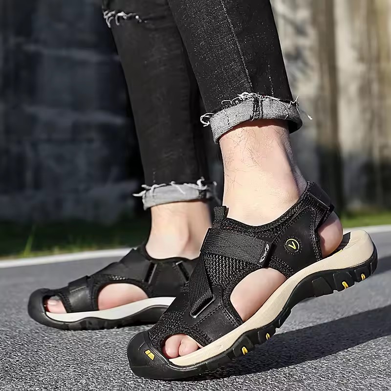 Light Weight Casual Men Mesh Sandals Cool Street Slippers Summer Flip Flops Comfort Non Slip Man Beach Shoes ﻿