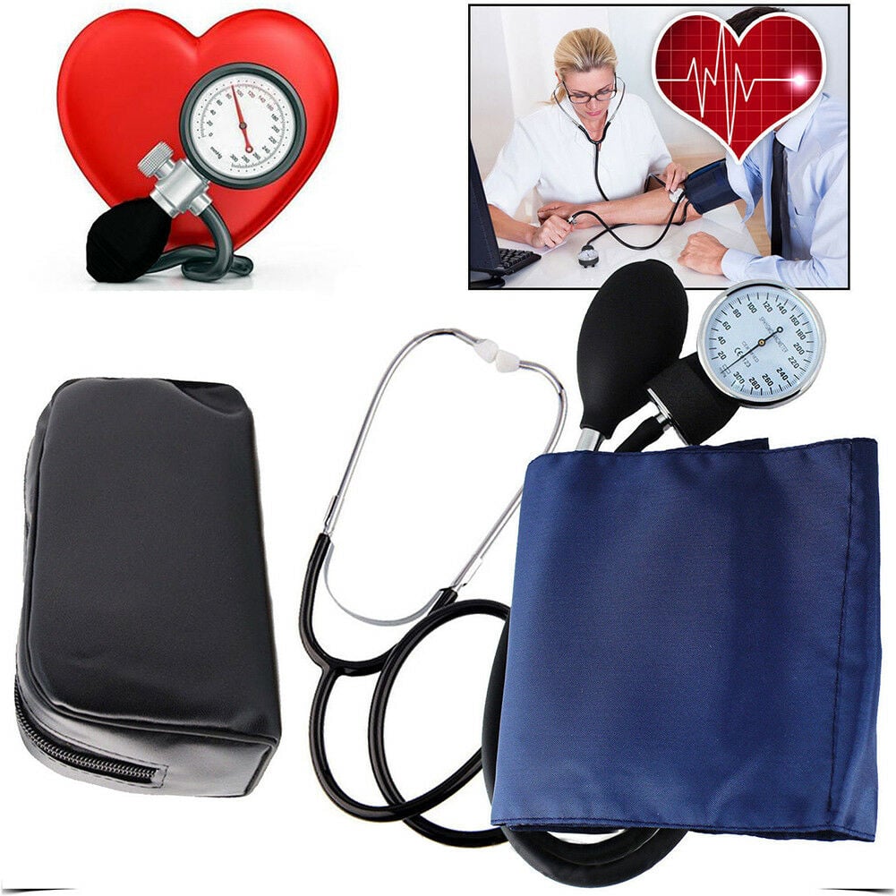 Classic Professional Adult Blood Pressure Monitor BP Cuff Arm Aneroid Sphygmomanometer kit with Pressure Gauge