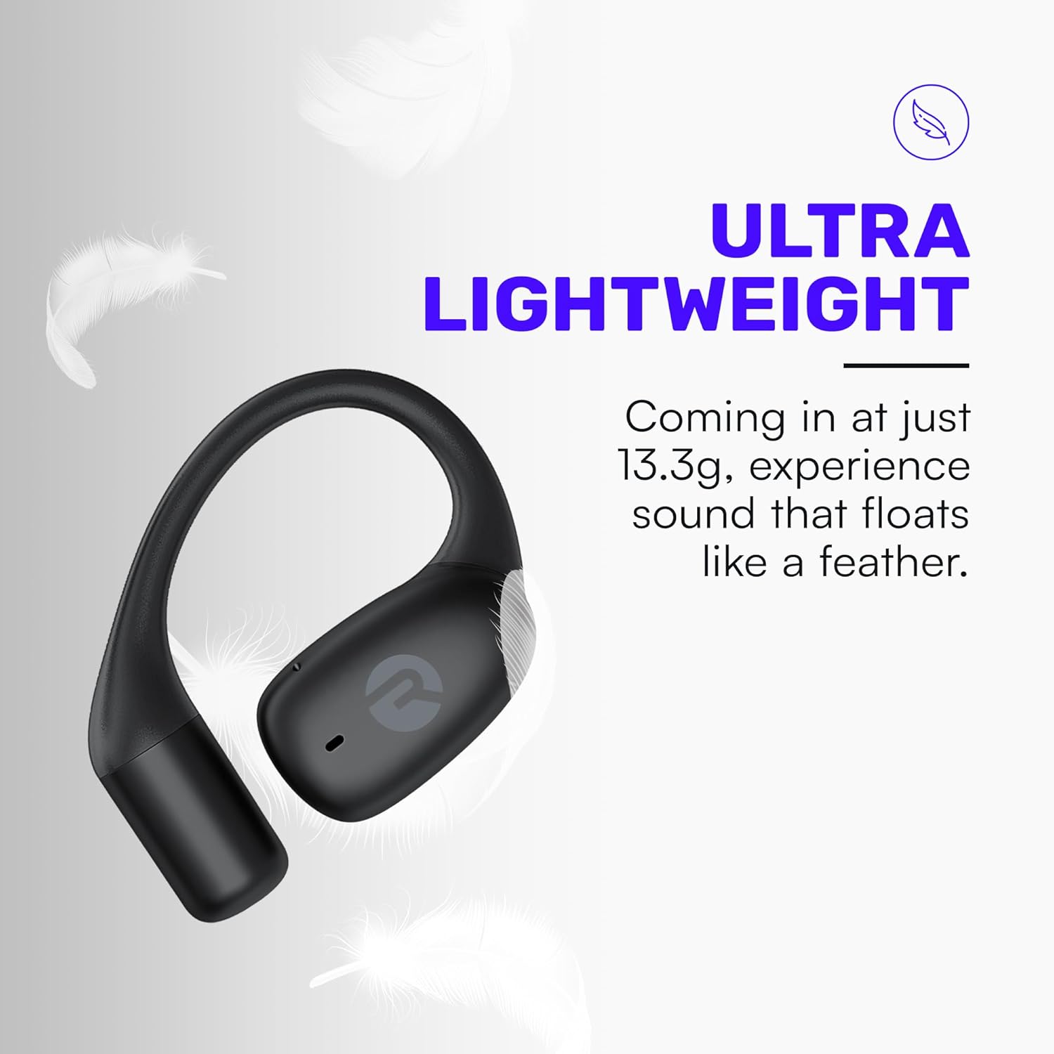 Raycon Essential Open Ear Earbuds – Open Ear Headphones, Earbuds Wireless Bluetooth, Sweat & Water-Resistant Earphones, Running Headphones with Ultra-