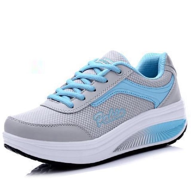 Platform Sneakers For Women Mesh Sports Shoes Lady Blue Women's Running Shoes Woman Sport Shoes Trainer Plus Size 35-42