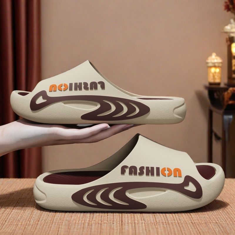 Sports Slippers Fashionable Thick Bottom Wearing Outside Summer Trendy Beach Men's Home Slippers Sandals New Men's Style Male